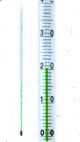 Thermometer -10 - 110:1°C, groene vulling, Ø7-8mm, 300mm, met oog