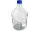 Fles, laboratorium, 5ltr, GL45, incl. blauwe dop en gietring