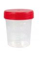 Beker, 125ml incl. schroefdop rood, individueel verpakt, gammasteriel, VE= 200