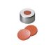Cap, alu, ND11 crimp, nat. rubber red-orange/TEF, VE = 100