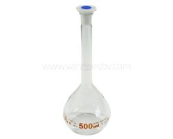 Maatkolf 500ml klasse-A, DURAN met slijpstuk NS19/26  inclusief polyethyleen stop