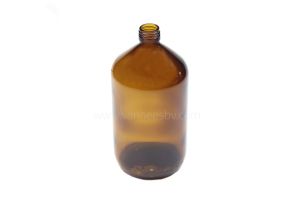 Fles, veral, 1000ml, PP28, glas, amber, 12st