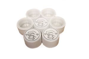 Schroefdop, kinderveilig, PP28, HDPE, wit