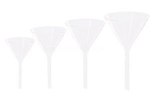 Trechter, Ø 35mm, korte steel, Borosilicaat 3.3 glas