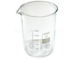 Bekerglas, 2.000ml, LM, Borosilicaat 3.3 glas
