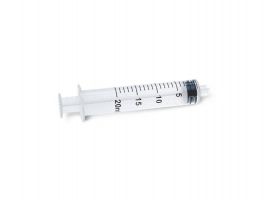 Injectiespuit 20ml, 3-delig, PP kunststof, steriel, 120st