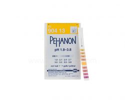 pH indicator strips, Pehanon, pH 1.8-3.8, 200 strips