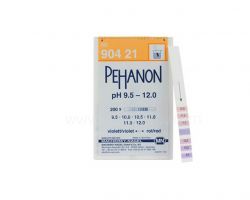 pH indicator strips, Pehanon, pH 9.5-12.0, 200 strips