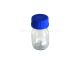 Fles, laboratorium, 100ml, GL45, incl. blauwe dop en gietring