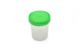 Urinebeker, 125ml, PP kunststof, met groen HDPE kunststof schroefdeksel, 500st
